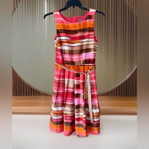 Rabbit Rabbit Rabbit Colorful Striped Midi Dress-EUC